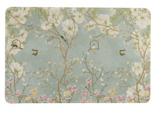 Zelená rohožka s květy Japonská zahrada - 75*50*1cm
