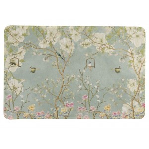 Zelená rohožka s květy Japonská zahrada - 75*50*1cm
