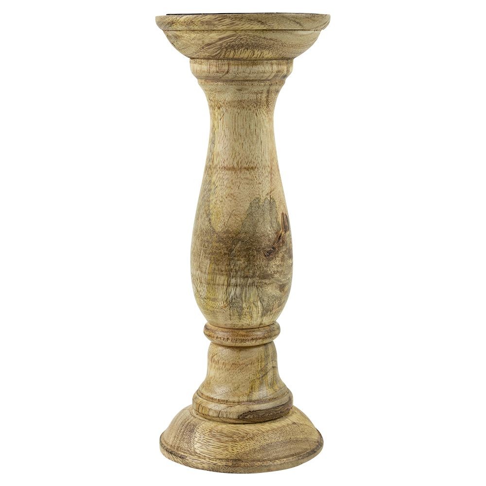 Dřevěný svícen Manu z mangového dřeva L - Ø 10*25cm
