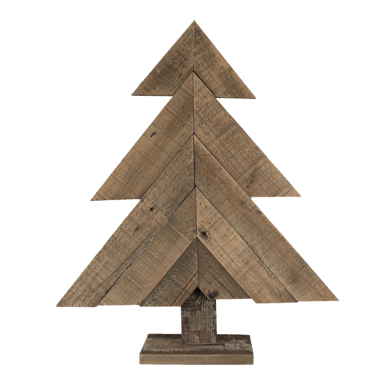 Levně Dřevěný antik dekorační vánoční stromek - 48*10*56 cm 6H2092