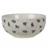 Béžová porcelánová miska Cats and Kittens – Ø14*7 cm / 500 mlBarva: béžová/ Šedá Materiál: porcelánHmotnost: 0,405 kg