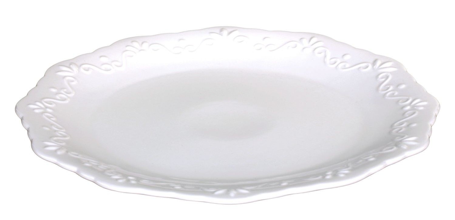 Porcelánový jídelní talíř s krajkou Provence lace - Ø 27cm