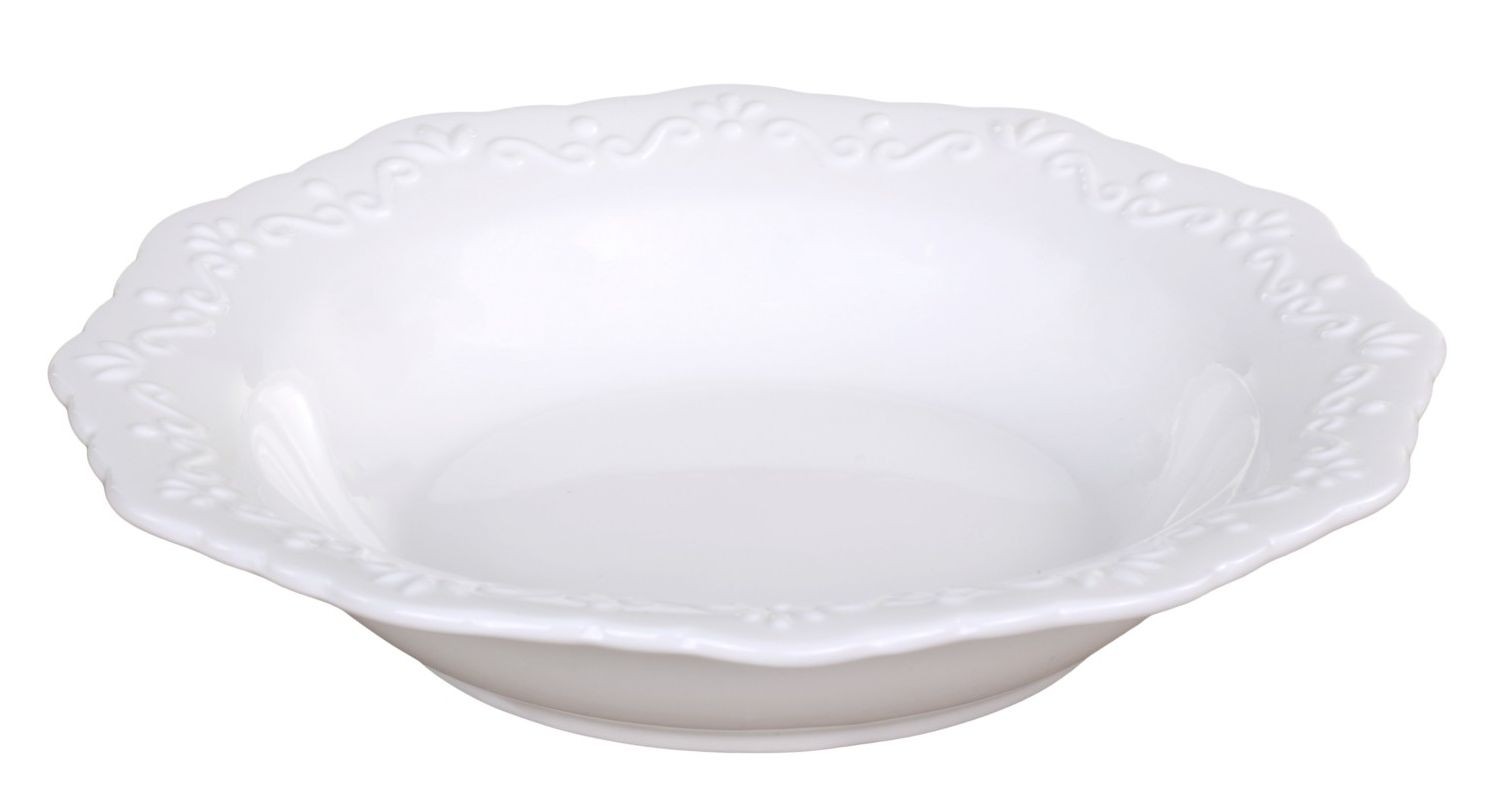 Porcelánový polévkový talíř s krajkou Provence lace - Ø 21cm / 0.25L