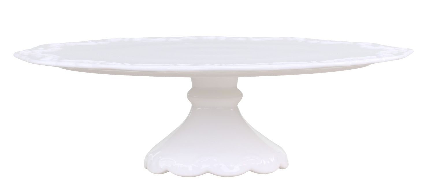 Porcelánový podnos na dort s krajkou Provence lace - Ø 28*9cm