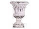 Krémový antik obal na květináč/ váza s patinou - Ø 32*42cm