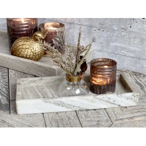 Latté mramorový podnos Morlaix marble - 30*14*4cm 