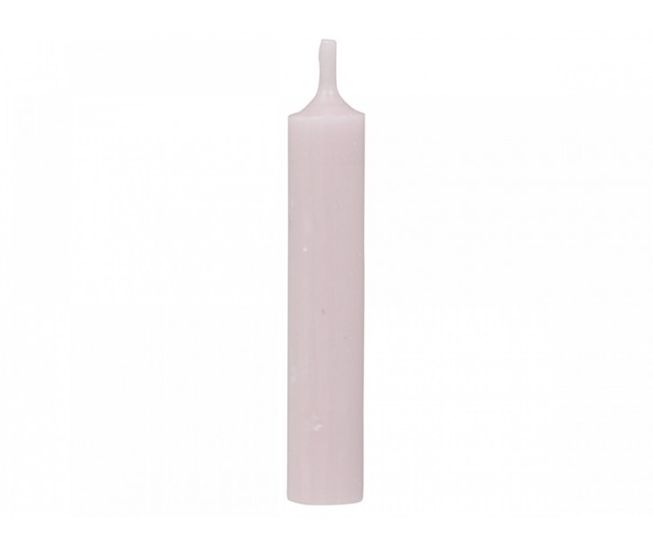 Růžová úzká krátká svíčka Short rose - Ø 2 *11cm