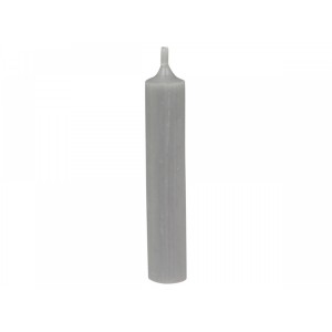 Šedá úzká krátká svíčka Short grey - Ø 2 *11cm / 4.5h