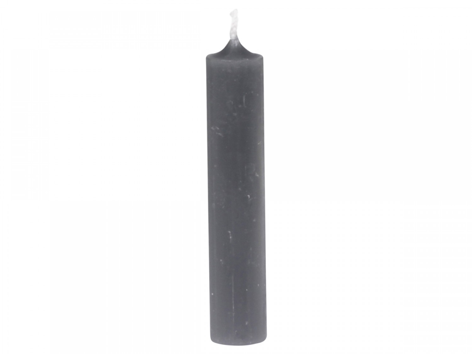 Granitová úzká krátká svíčka Short dinner coal - Ø 2 *11cm / 4.5h Chic Antique