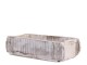 Bílá dřevěná retro bedýnka s kovovými uchy Brick old - 30*15*10 cm