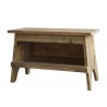 Dřevěná retro stolička s úložným prostorem Bunien - 50*24*31cm Barva: hnědá s patinouMateriál: jedlové recyklované dřevo