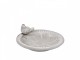 Cementové dekorační pítko pro ptáčky s ptáčkem - Ø 20*9 cm