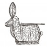 Hnědý dekorační drátěný košík ve tvaru králíka - 26*15*28 cmBarva: hnědáMateriál: kovHmotnost: 0,777 kg