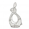 Hnědý drátěný dekorační košík králík Bunny - 18*18*37 cmBarva: hnědáMateriál: kovHmotnost: 0,666 kg
