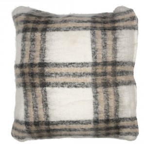 Károvaný polštář ve vlněném vzhledu wool look - 45*45*15cm