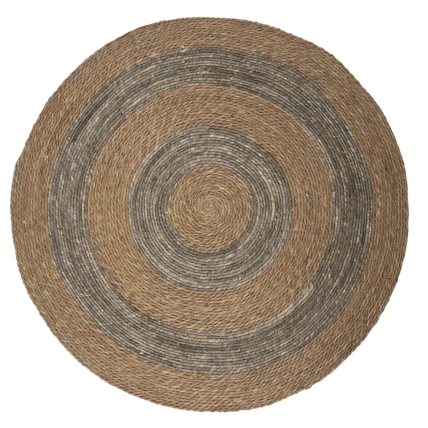Přírodně-hnědý kulatý koberec z mořské trávy Mais - Ø 120 cm Clayre & Eef