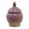 Růžovo-béžová keramická dóza Pinae - Ø 19*26 cm