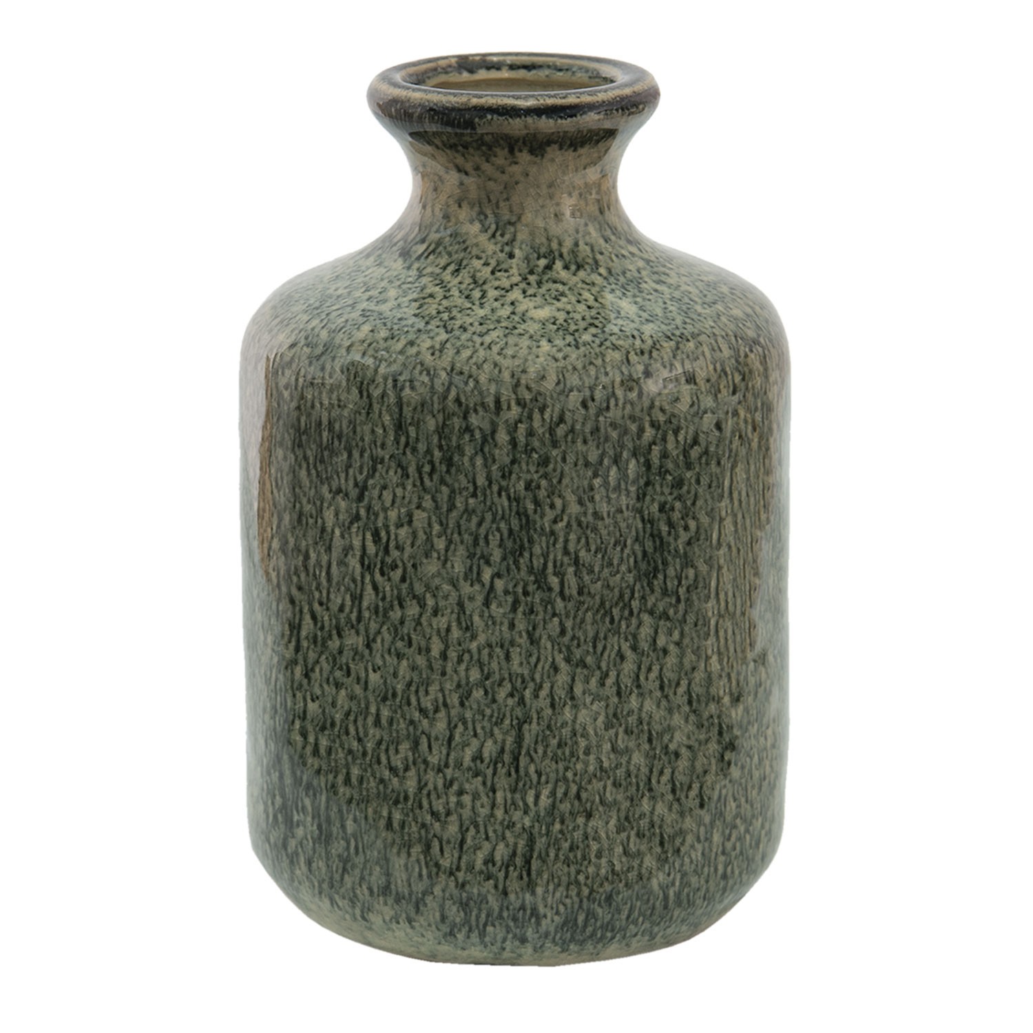 Zelená dekorační váza Mion M - Ø 11*17 cm Clayre & Eef