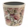 Keramický obal na květináč s růžemi Rosien M - Ø15*14 cmBarva: krémová antik/ zelená/ růžováMateriál: keramikaHmotnost: 1,2 kg