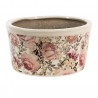 Keramický obal na květináč s růžemi Rosien - Ø19*10 cmBarva: krémová antik/ zelená/ růžováMateriál: keramikaHmotnost: 1,4 kg