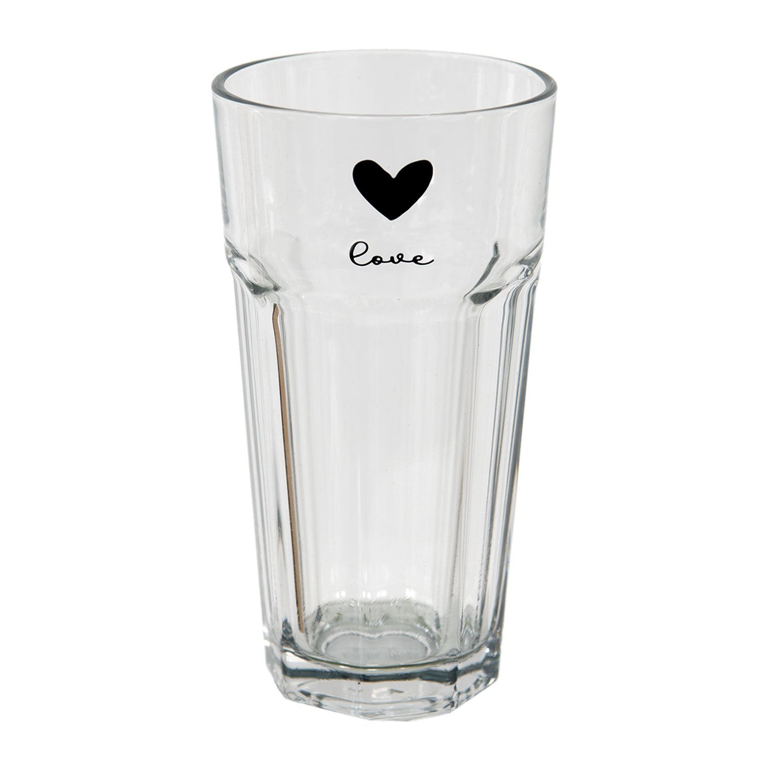 Vysoká sklenička Love - Ø 8*15 cm / 320 ml