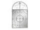 Nástěnné šedé zrcadlo v kovovém rámu s okrasnými mřížemi Pivoline - 61*3*103 cm