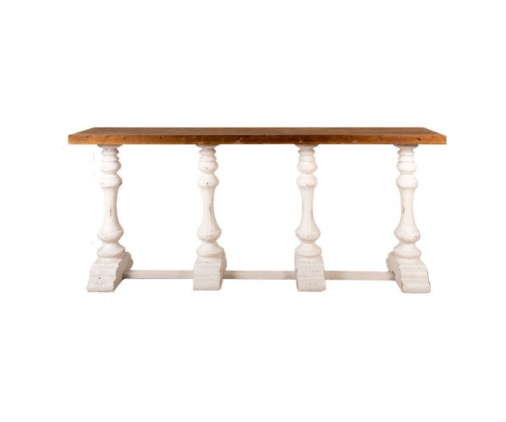 Dřevěný konzolový stůl ke stěně Valérie - 194*35*81 cm