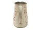 Béžový keramický džbán s jemnými kvítky Flerién - 16*11*18 cm