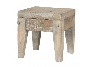 Dřevěná antik dekorační mini stolička na květiny - 13*13*13 cm