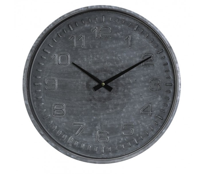 Kulaté šedé hodiny RICARD grey- Ø39*5 cm
