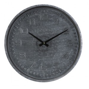 Kulaté šedé hodiny RICARD grey- Ø39*5 cm