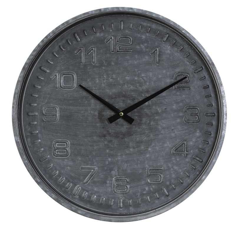 Kulaté šedé hodiny RICARD grey- Ø39*5 cm