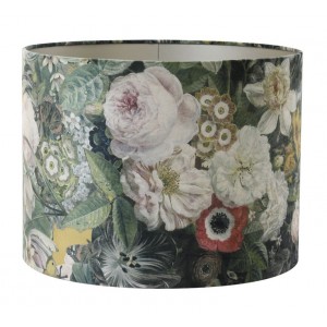 Květované stínidlo na lampu Butterfly ocher - Ø 25* 18cm/ E27