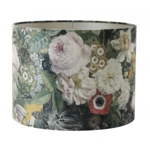 Květované stínidlo na lampu Butterfly ocher - Ø 40*30cm/ E27
