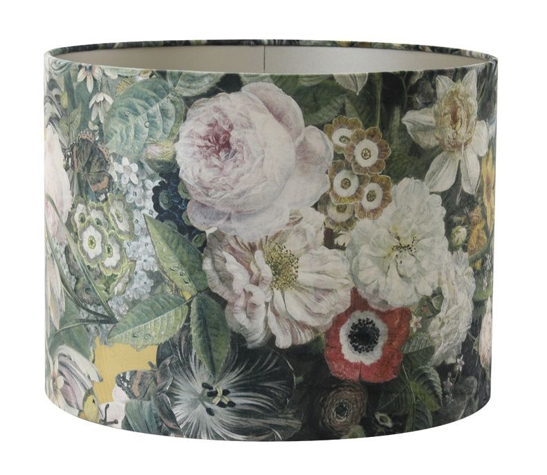 Květované stínidlo na lampu Butterfly ocher - Ø 40*30cm/ E27
