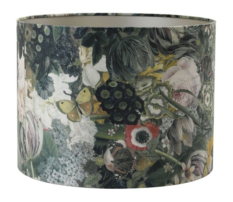 Květované stínidlo na lampu Butterfly ocher - Ø 30*21cm/ E27