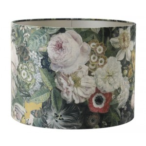 Květované stínidlo na lampu Butterfly ocher - Ø 30*21cm/ E27