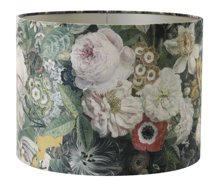 Květované stínidlo na lampu Butterfly ocher - Ø 30*21cm/ E27