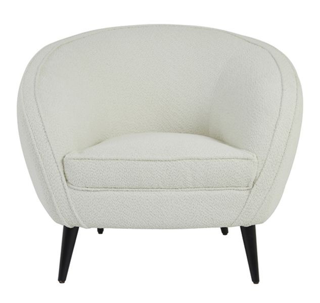Krémové designové křeslo Almond bouclé - 91*71*77cm