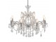Stříbrný křišťálový lustr Edison - Ø 80*60 cm E14/max 8*40W Clayre & Eef