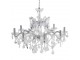 Stříbrný křišťálový lustr Edison - Ø 80*60 cm E14/max 8*40W Clayre & Eef