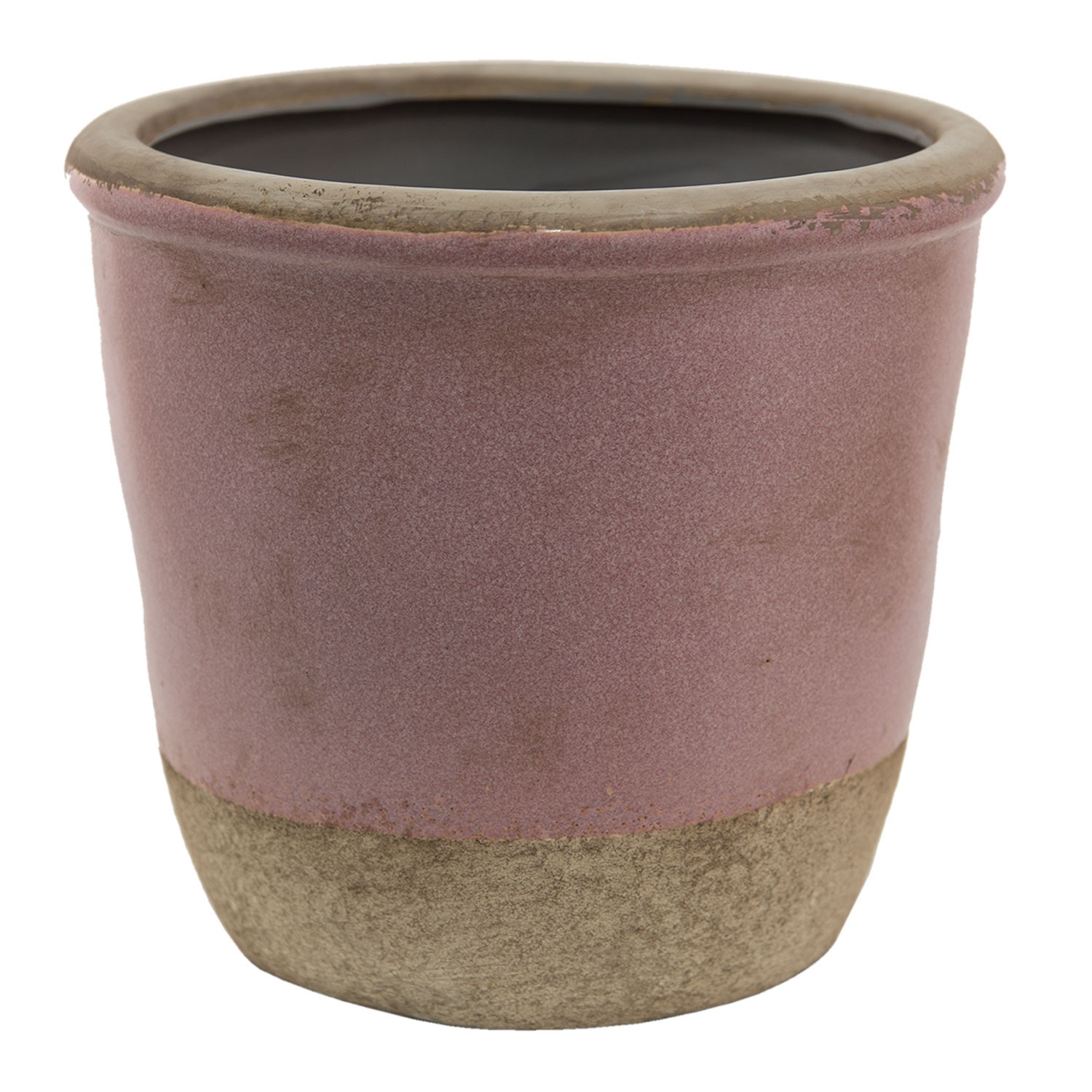 Růžovo-béžový keramický obal na květináč Pinae M - Ø 14*13 cm 6CE1380M