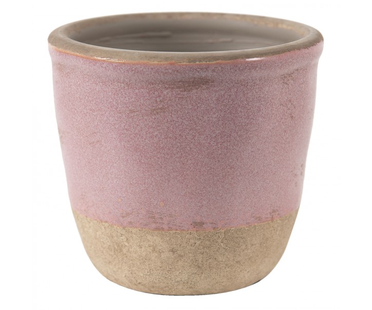 Růžovo-béžový keramický obal na květináč Pinae S - Ø 12*12 cm