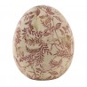 Keramické dekorační vajíčko s květy Roset - Ø 9*12 cm