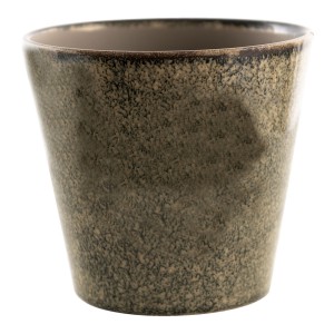 Zelený dekorační obal na květináč Mion L - Ø 17*16 cm