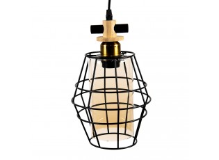 Závěsná černí industriální lampa - 22*18 cm E27/max 1*40W