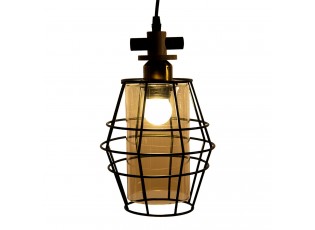Závěsná černí industriální lampa - 22*18 cm E27/max 1*40W