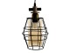 Závěsná černí industriální lampa - 22*18 cm E27/max 1*40W Clayre & Eef