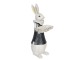6PR3164 Dekorace Socha Králík Bílá, Černá 15*13*37 cm - 15*13*37 cm Clayre & Eef