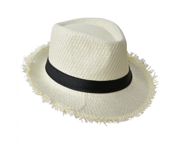 Béžový dámský slaměný letní klobouk - Ø 58 cm